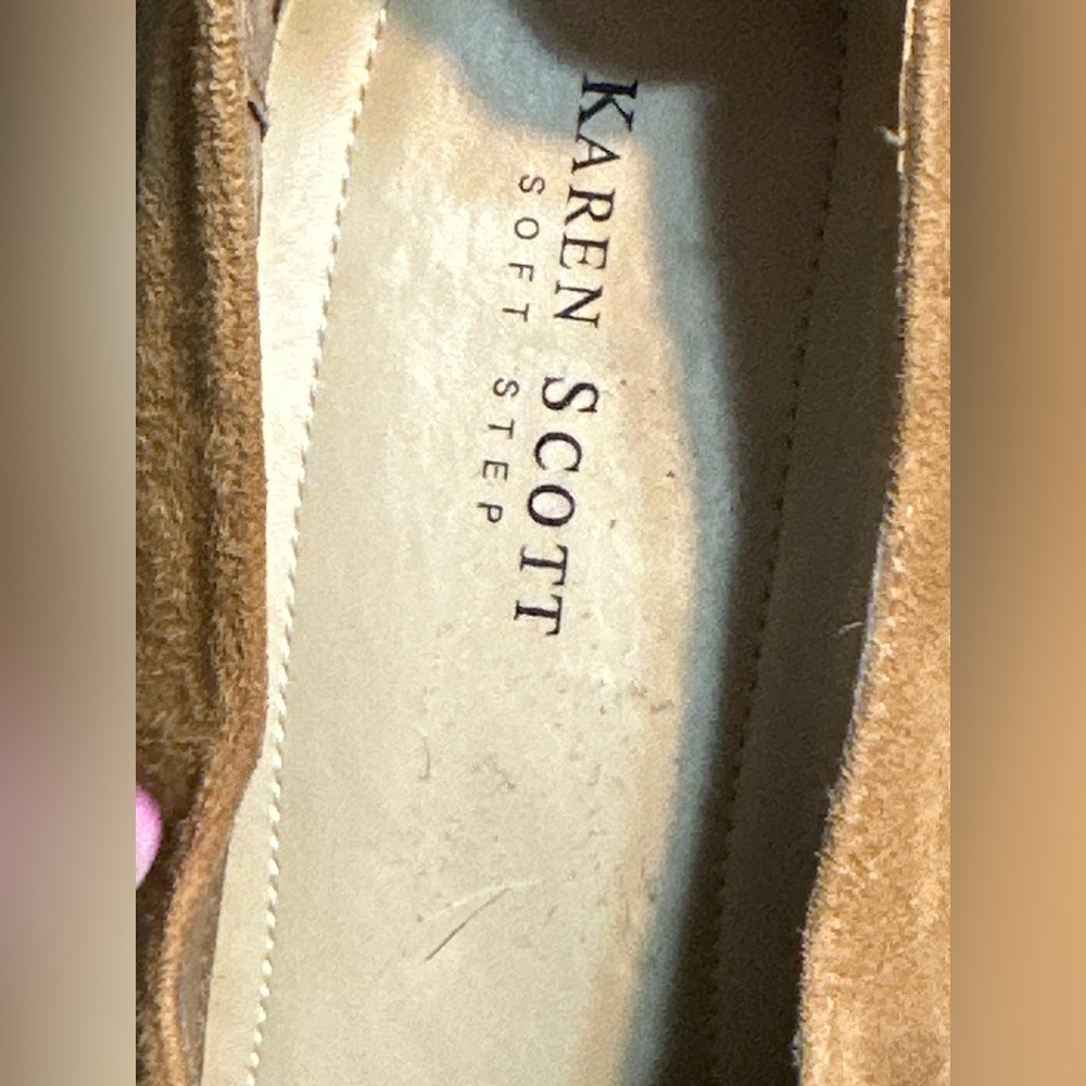 Karen Scott Riley Soft taupe Suede Academia Career Block Heel
Loafers women sz10 - Picture 5 of 12